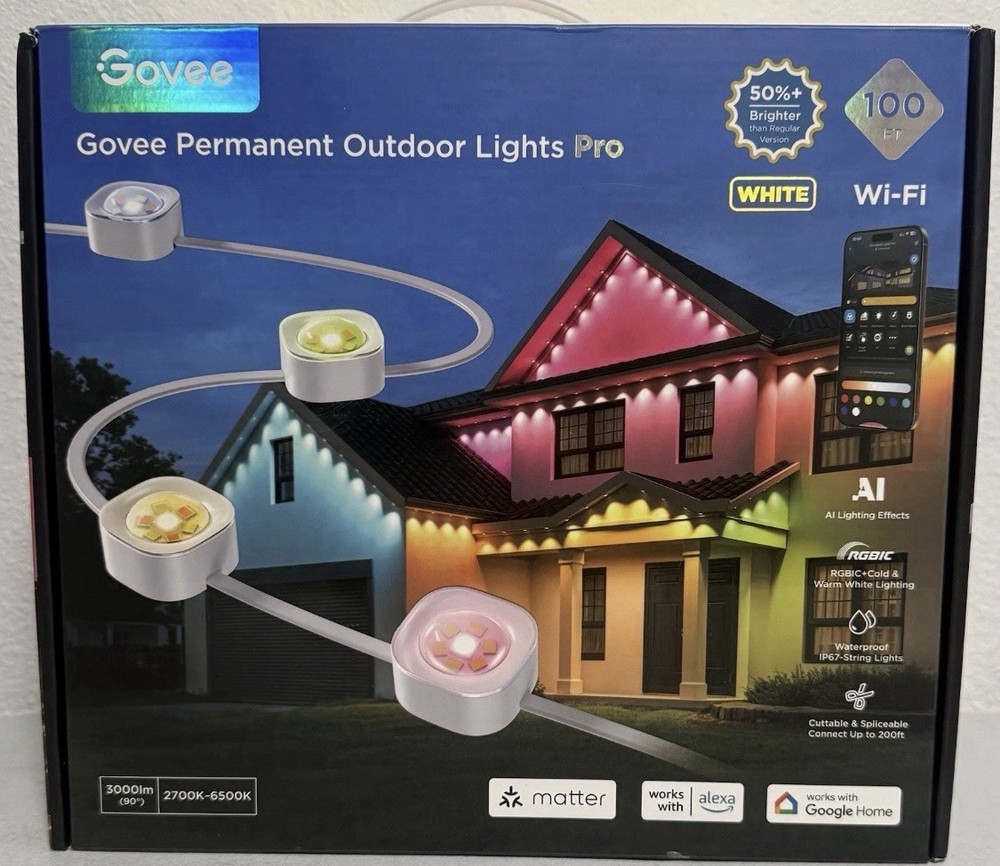 Govee 16' Permanent Outdoor Lights Pro Expansion String