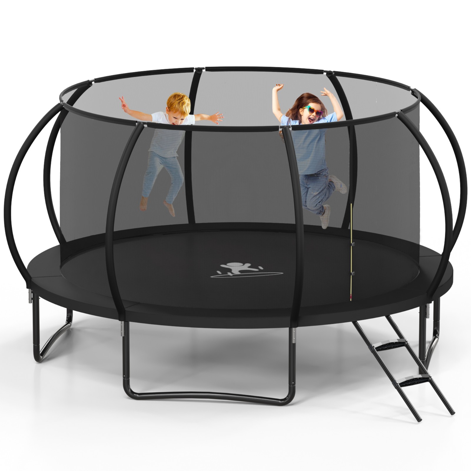 14FT 450LBS Trampoline Outdoor Trampoline for kids and Adults w/Enclosure net