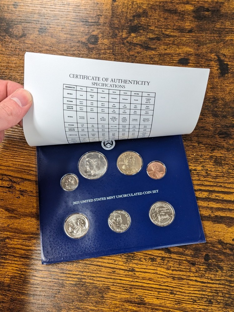 2021 US Mint Issued P&D Set.