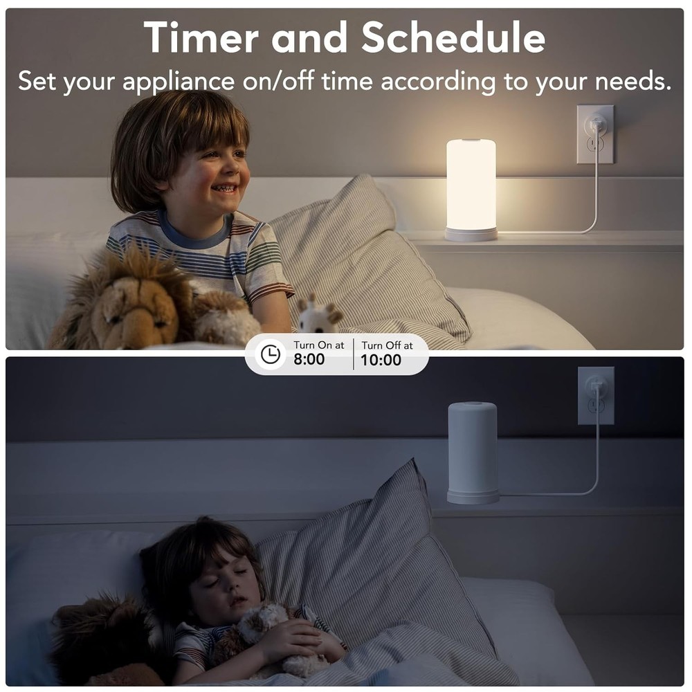 4 Pack Smart Plug, WiFi Outlet with Remote Control & Timer Function