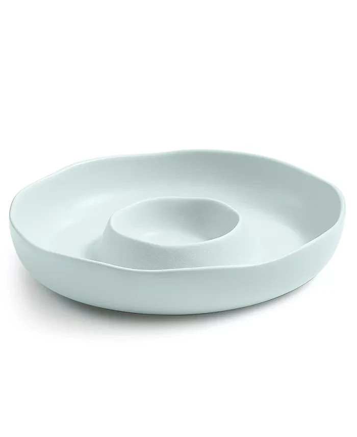 Oake Ceramic Chip and Dip Server 12''