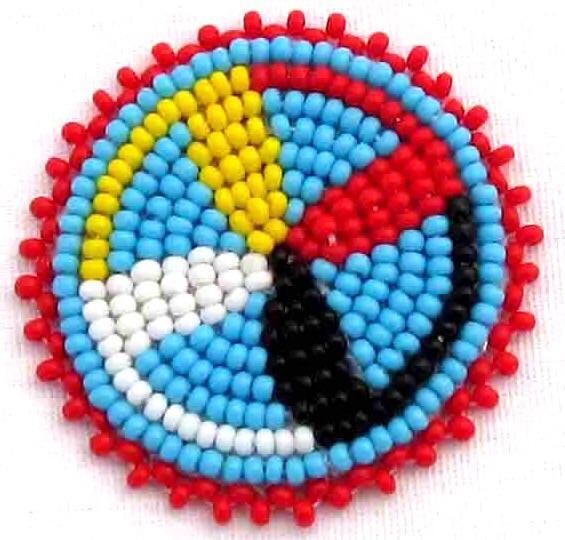 Handmade Beaded Multicolor 1.5 inch Rosette