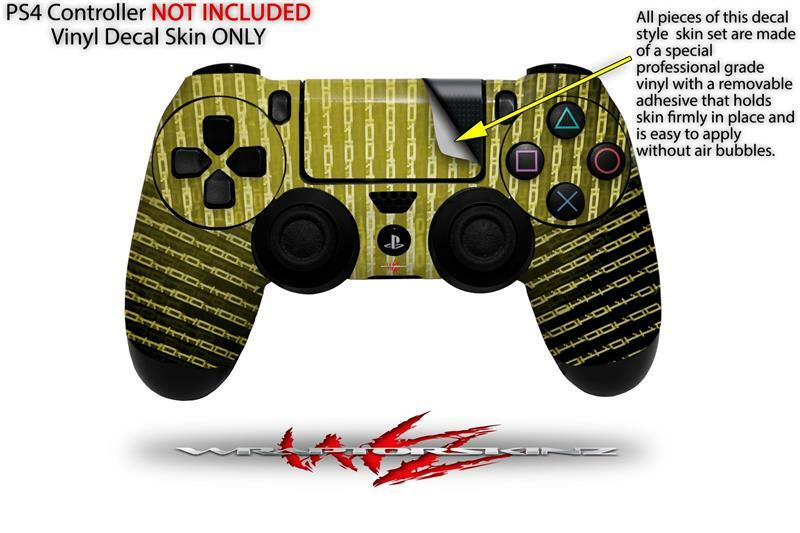 Skin for Sony PS4 Controller Binary Rain Yellow