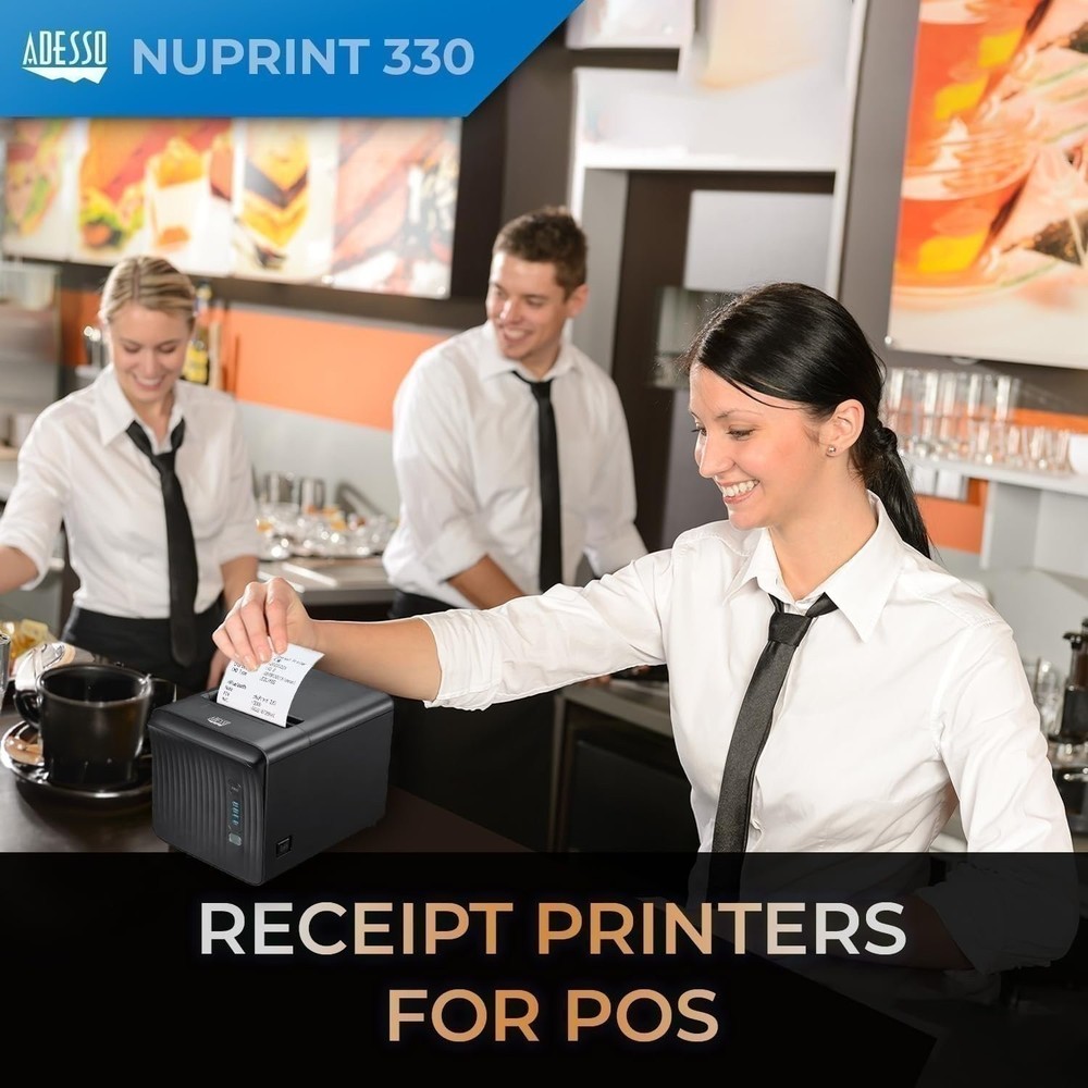 Adesso 3" (80mm) Network Interface Thermal Receipt Printer with Autocutter,...