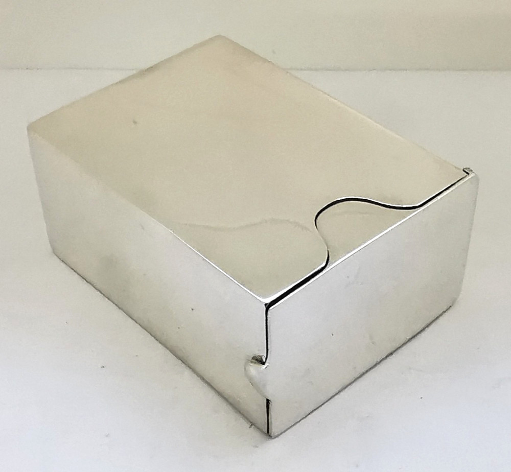 Fine Victorian Solid Silver Playing Cards Box - Birm. 1900