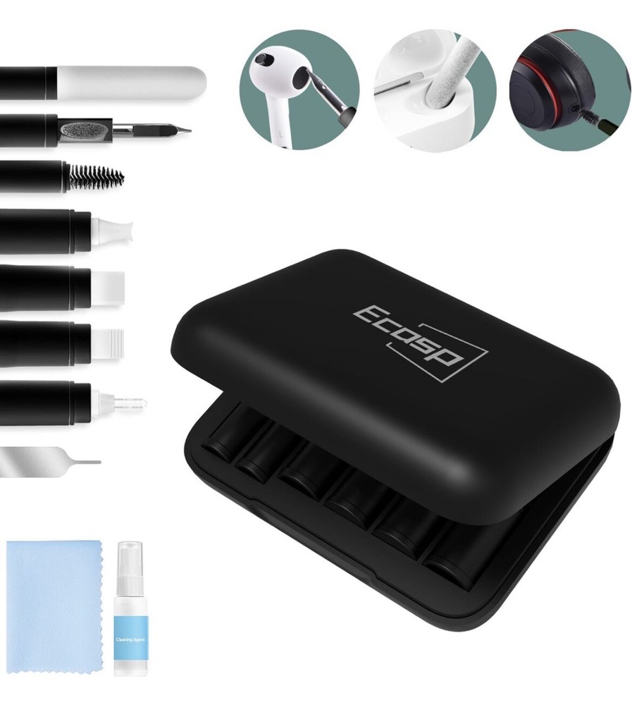 Cleaner Kit for Airpod, iPhone Cleaning Kit, Multi-Function Airpod Cleaner Black