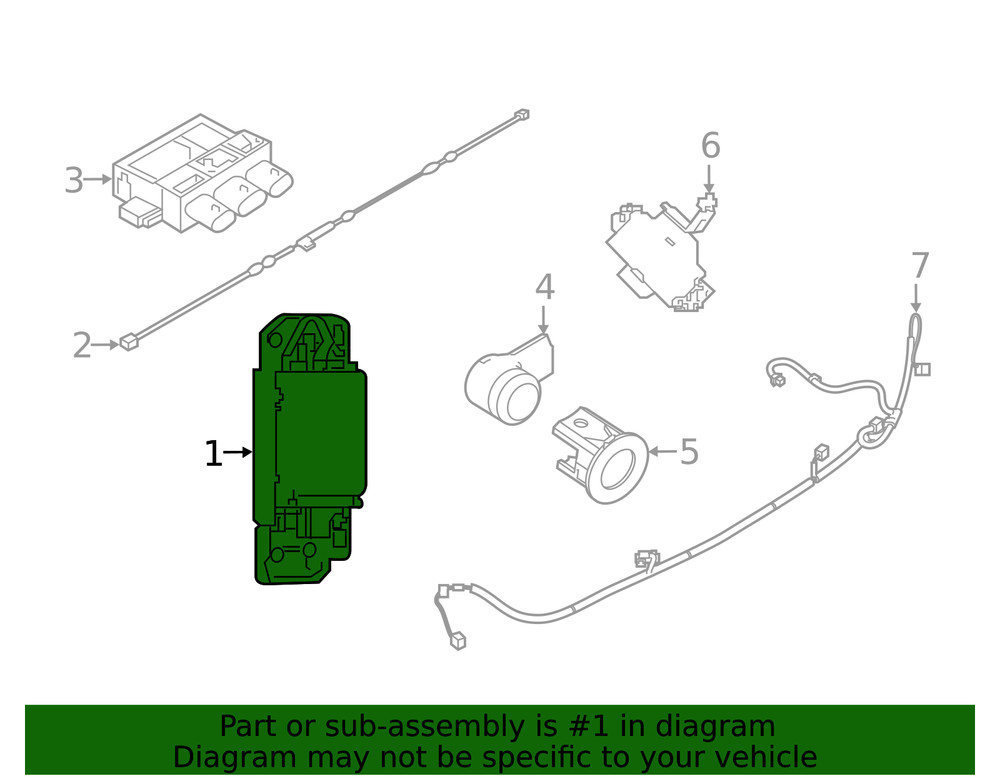 Genuine Nissan Blind Spot Detection System Warning Sensor 284K0-6FJ2A