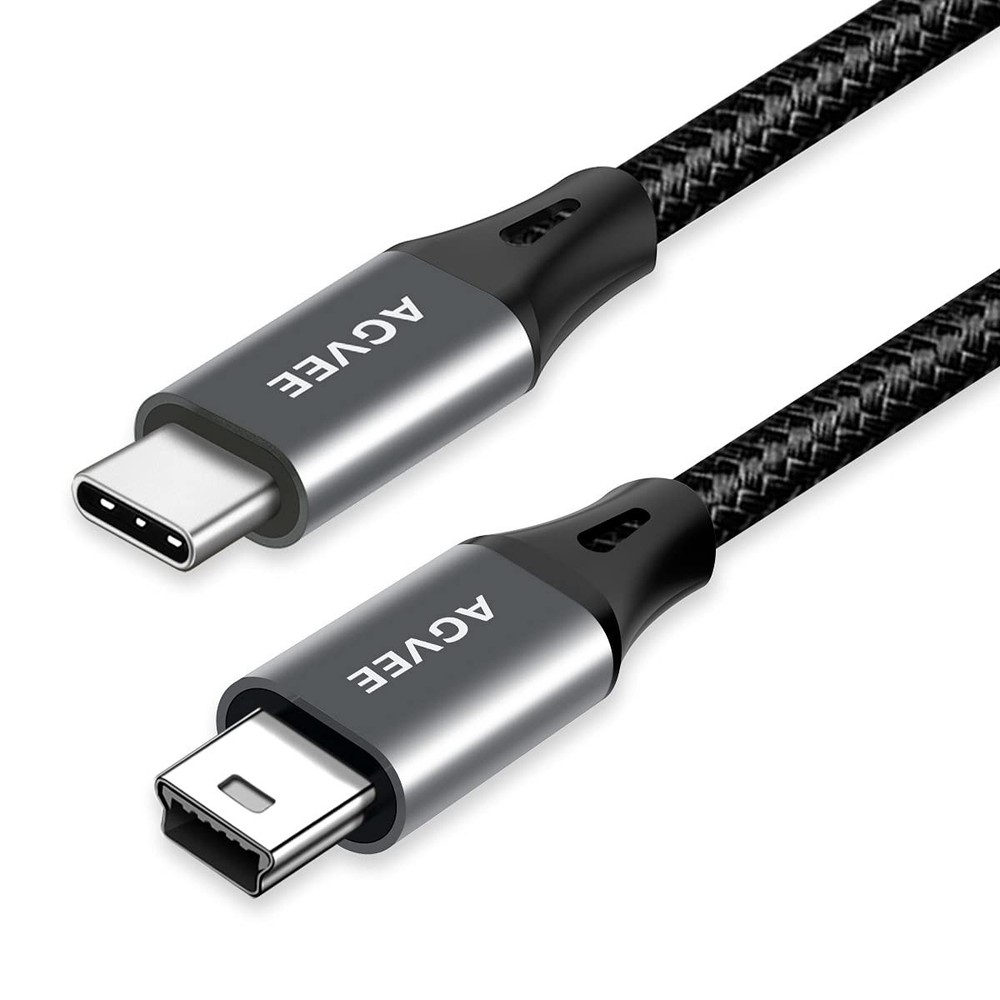 AGVEE 10ft USB-C to Mini USB Cable, Braided Durable Mini-B 5-Pin Type-C...