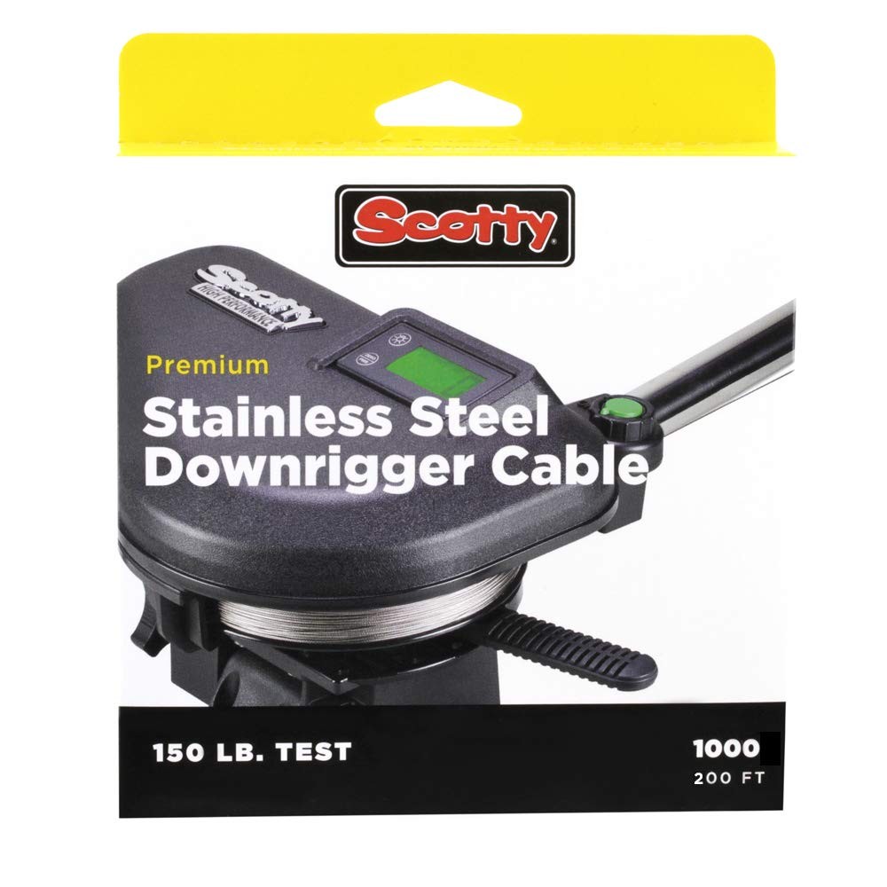 Scotty #1000 Premium Stainless Steel Downrigger Cable 200ft Spool