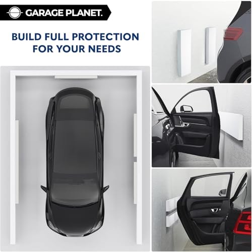 WP01 Garage Wall Protector Car Door Protector, Tool-Free, Designed 4 Pack White