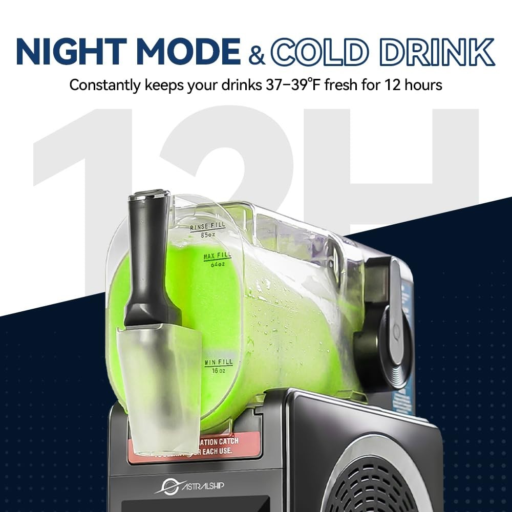85oz Frozen Drink Maker with 6 Preset Programs, Smart Temp Control, Rinse, Lo...