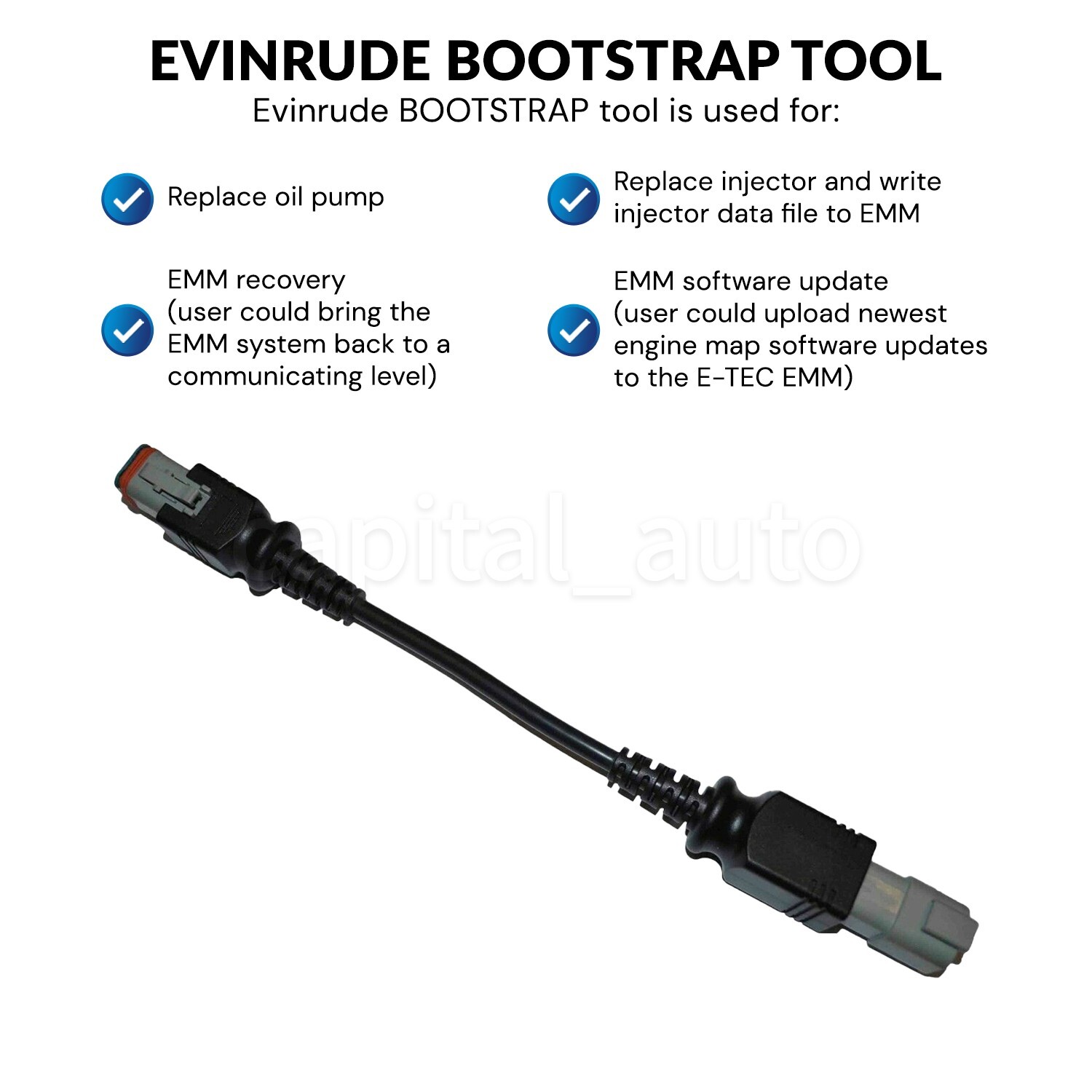 Diagnostic USB Cable tool KIT for Evinrude ETEC and FICHT with Bootstrap Cable