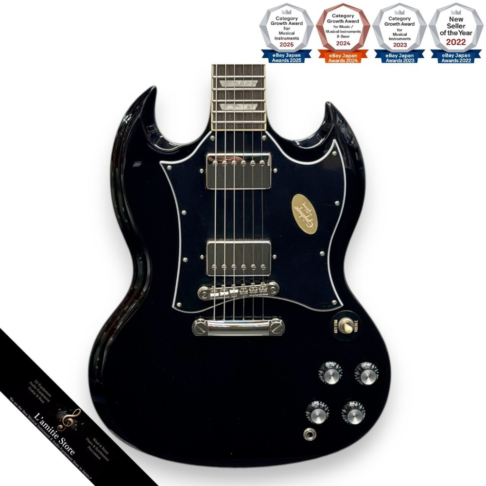 Epiphone SG Standard Ebony Electric Guitar Solid Body Versatile
