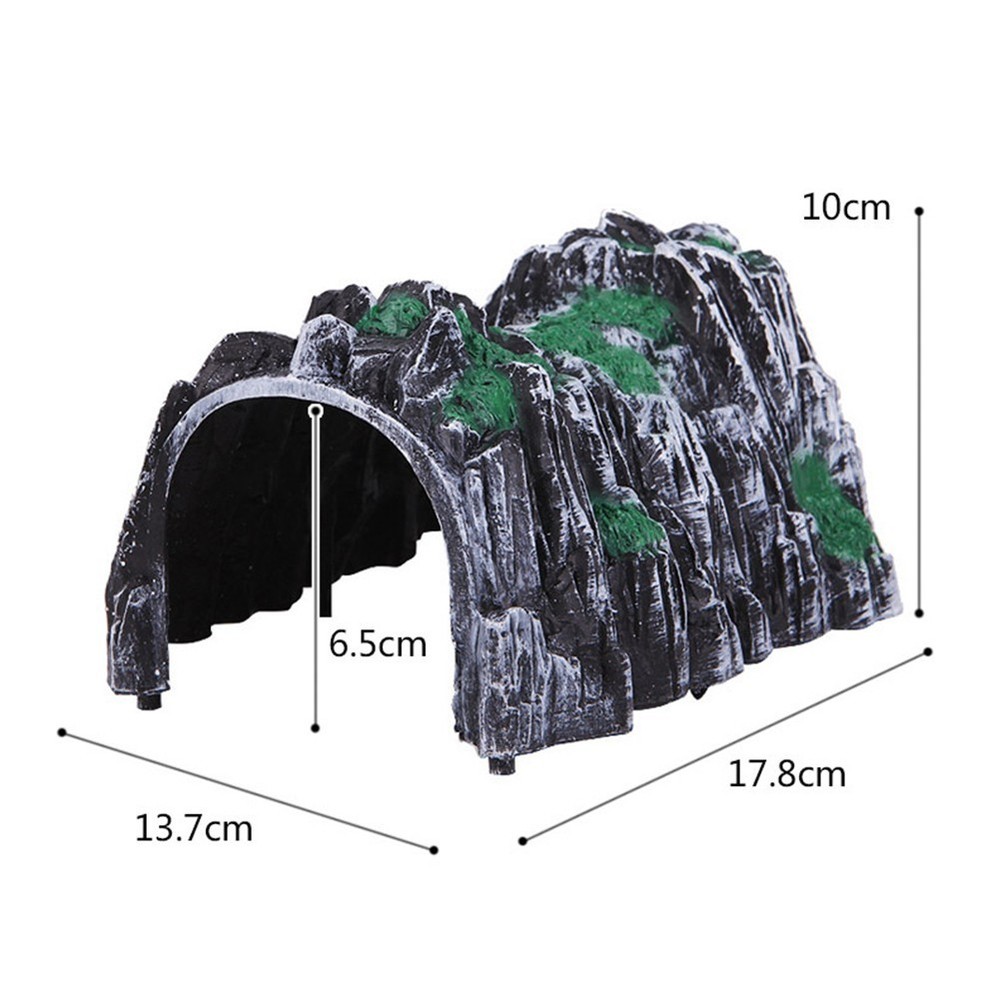 Plastic Railway Tunnel Accessory for Cave Simulation in Model Railroads
