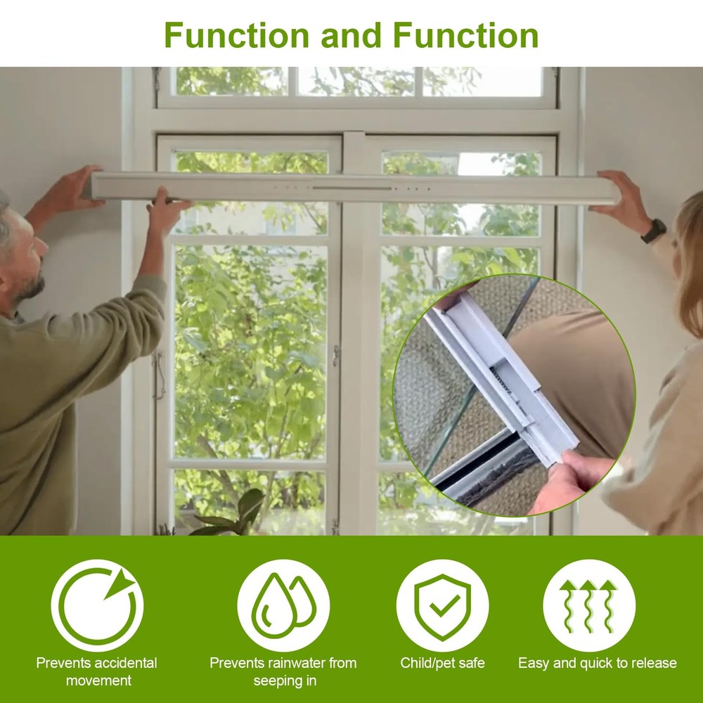 Slide Spring Bolt Assembly Replacement for Eze Breeze Vertical 4 Track White