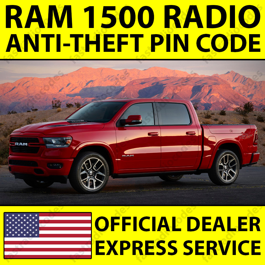 ✅RAM 1500 CAR RADIO ANTI-THEFT UNLOCKING PIN CODE FOR ALL MODELS✅