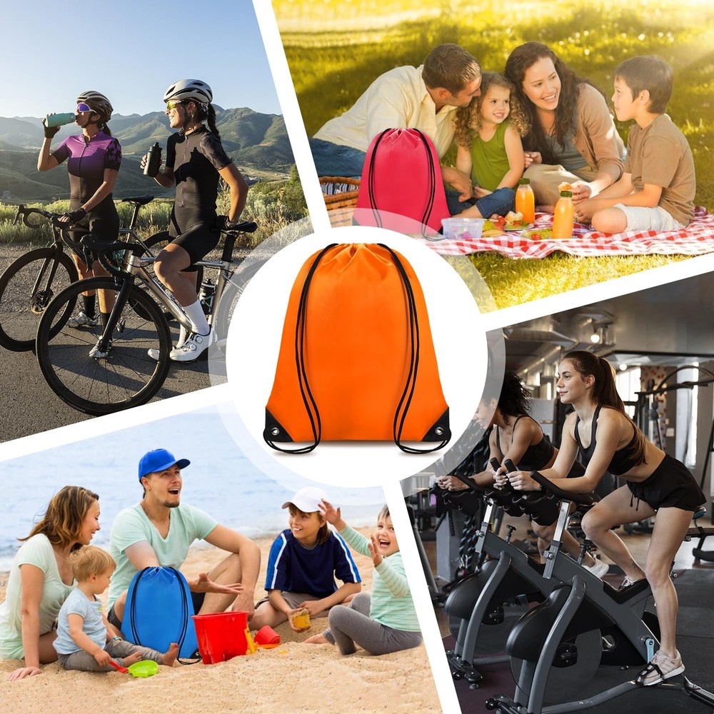 Grneric Drawstring Backpack Bulk 42 Pcs String 42, 14 Colors