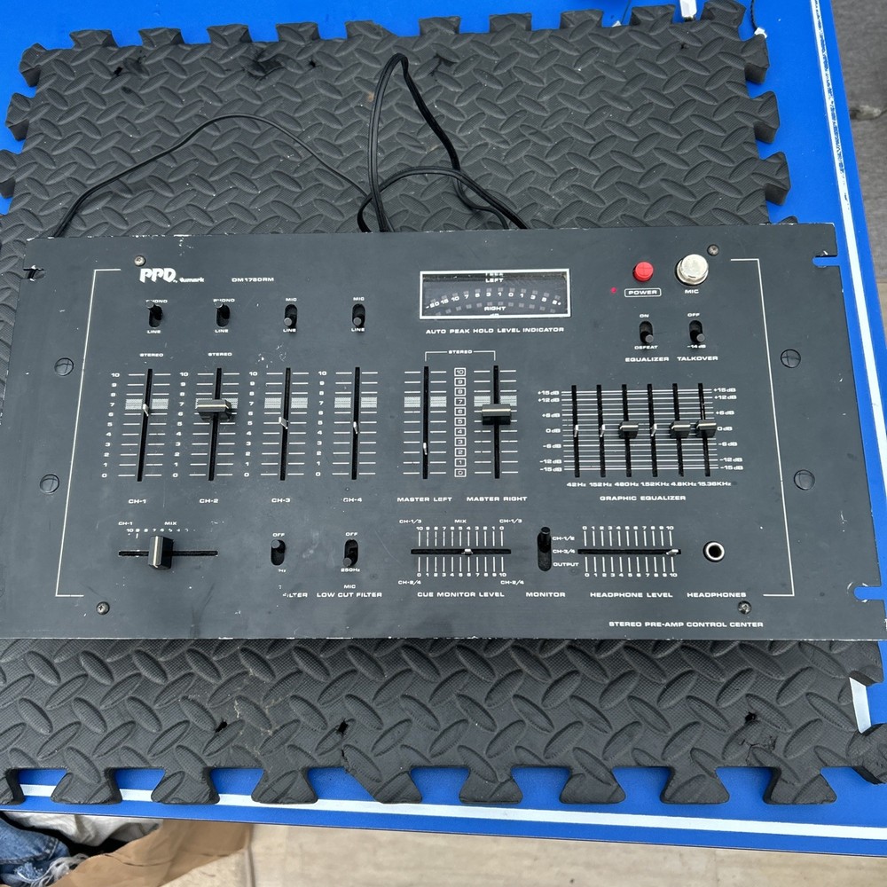 Numark PPD DM1750RM Preamp DJ Mixer with Equalizer Limited Testing