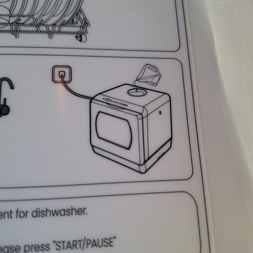 AIRMSEN Portable Countertop Dishwashers, 5 Washing Programs Mini Dishwashers