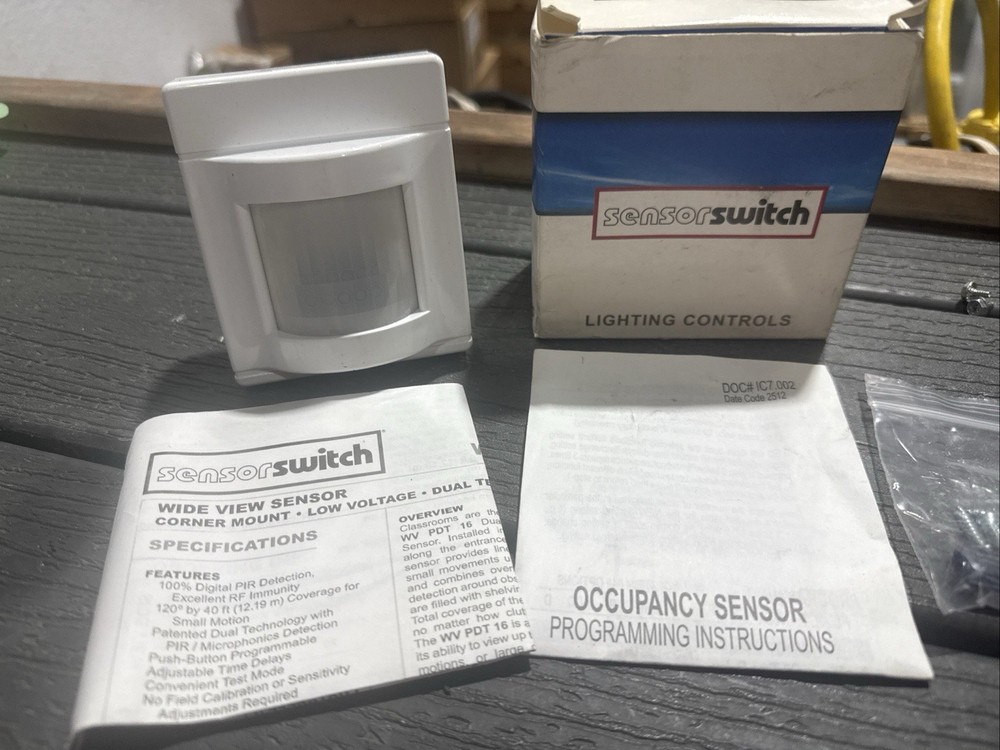 (3) Acuity Sensor Switch WV PDT 16 P Corner Mnt. Low Voltage Passive Dual Tech