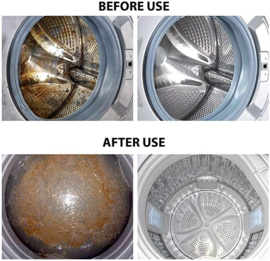 30 Pcs Solid Washing Machine Cleaner, Triple Decontamination Effervescent Clean