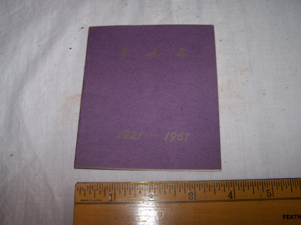 1921 - 1961 BRAZIL HIGH SCHOOL Reunion Program