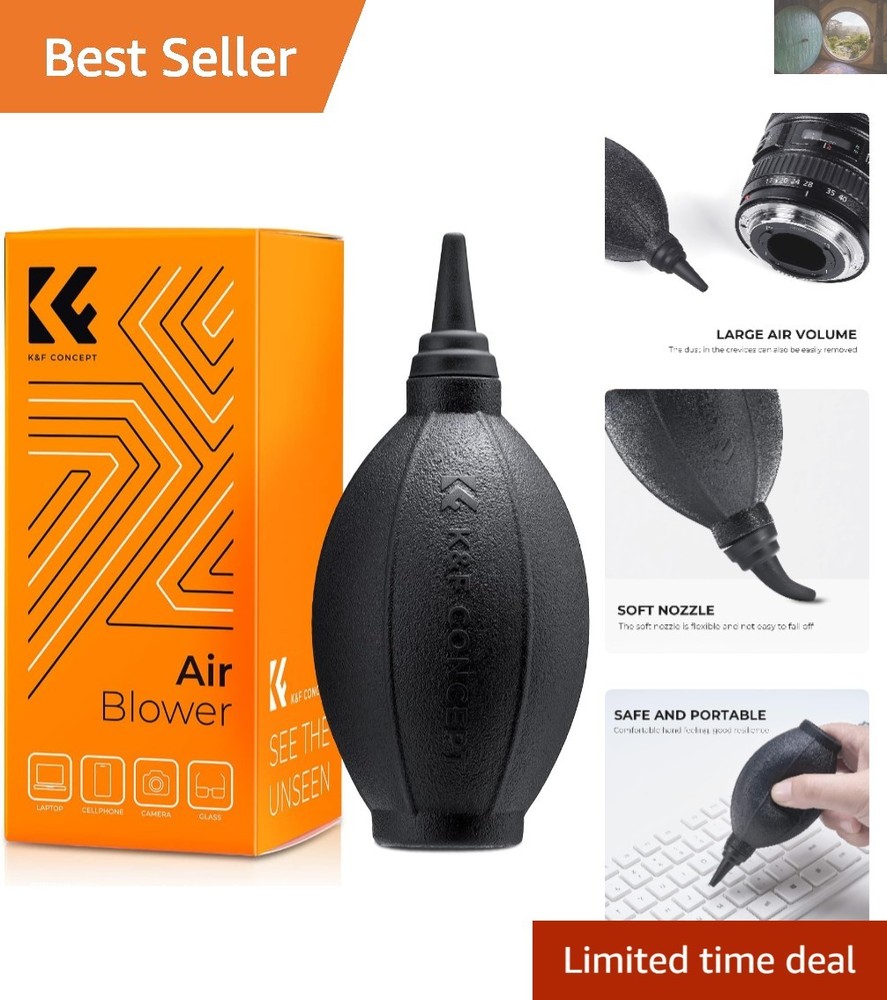 High-Volume Silicone Lens Blower - Perfect for DSLR & Sensitive Electronics
