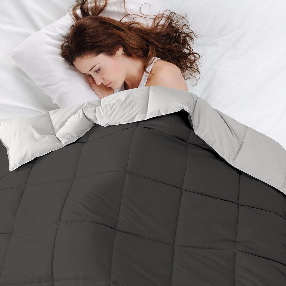 Down Alternative Reversible Comforter Dark Gray/Gray Twin