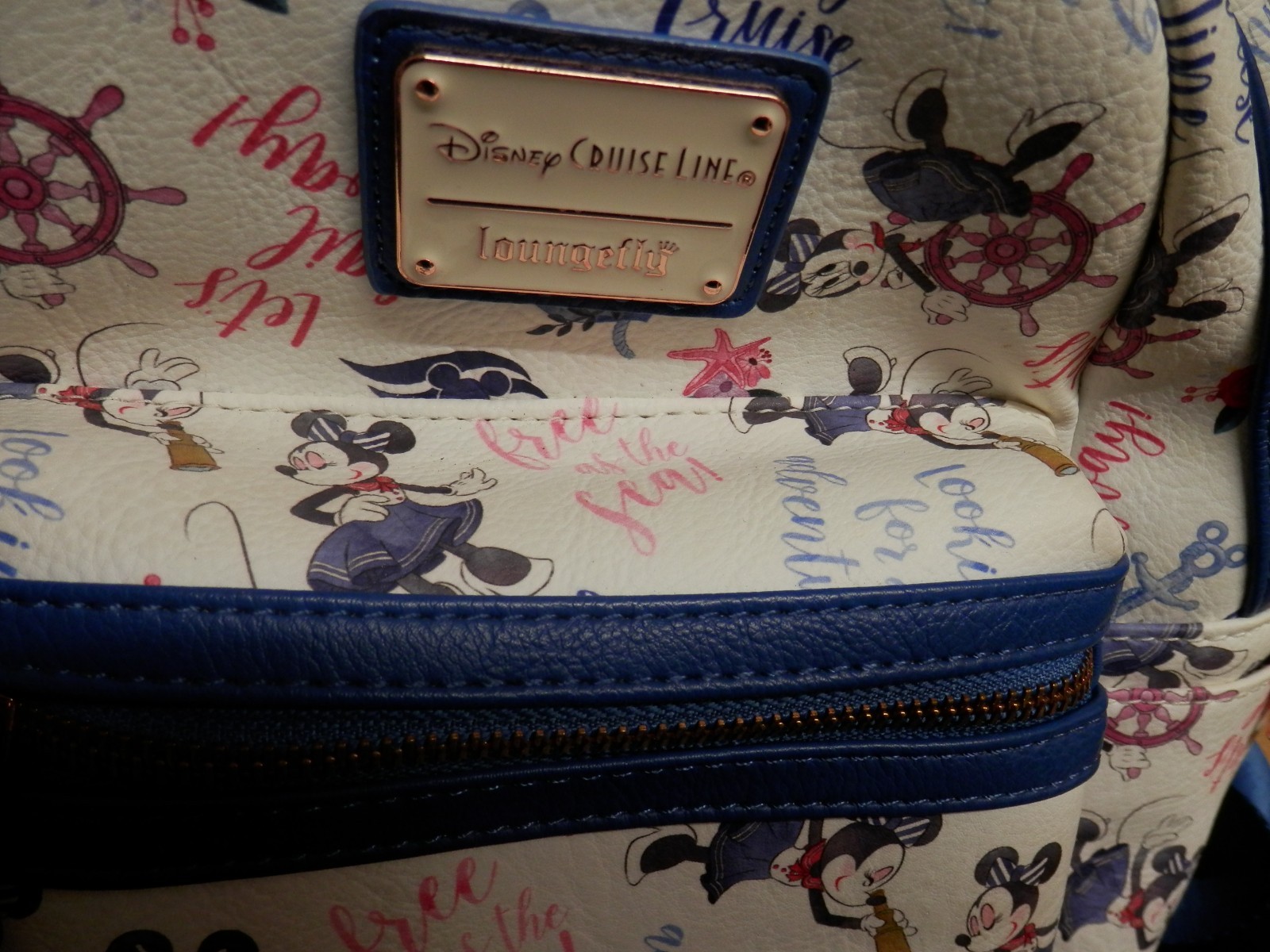Disney Cruise Line Minnie Let’s Sail Away Loungefly Mini Backpack