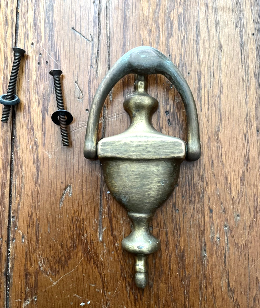 Vintage Solid Brass Door Knocker-Classic Style 6" long 3" wide