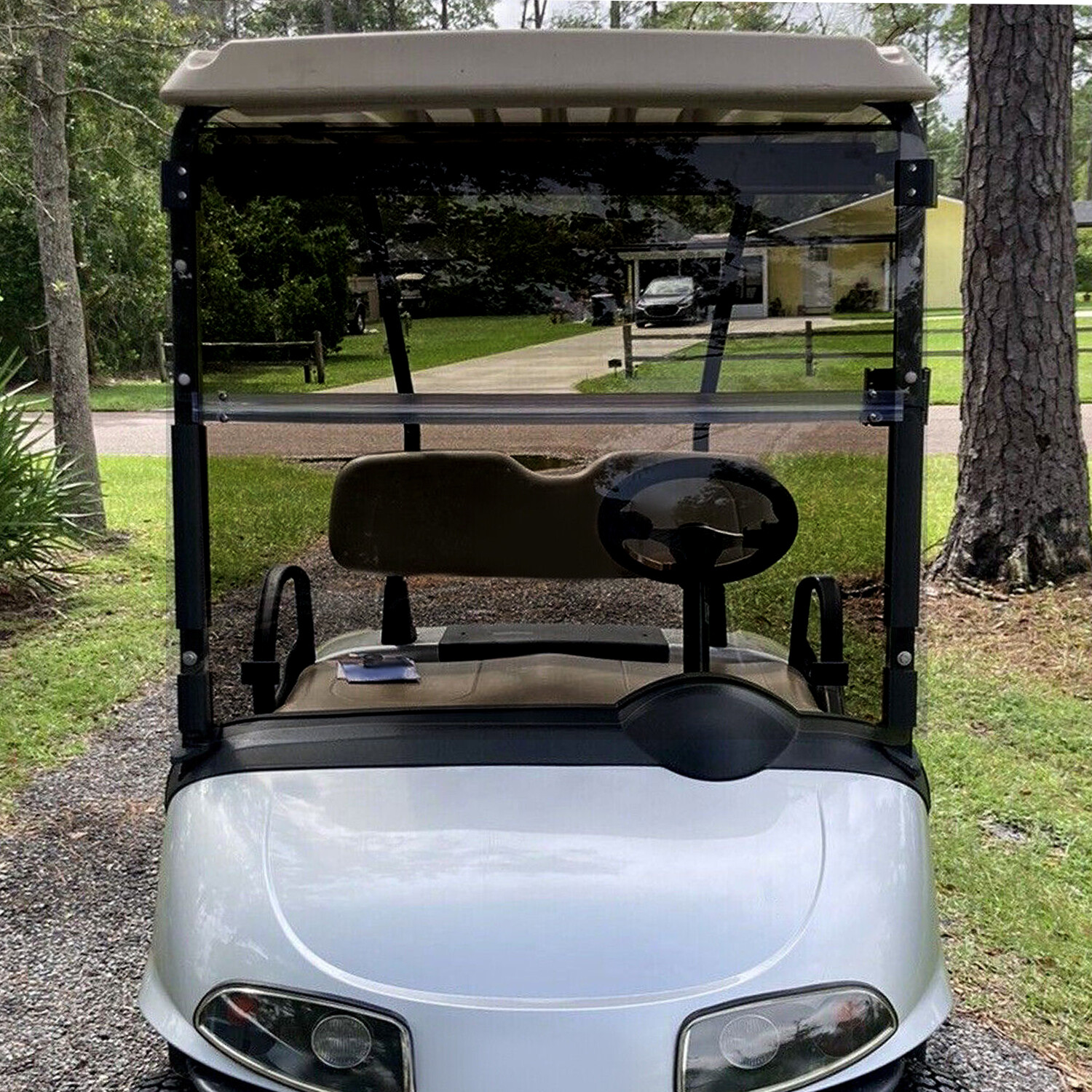 For EZGO RXV Golf Cart Windshield Folding Tinted Windscreen Impact Resistant