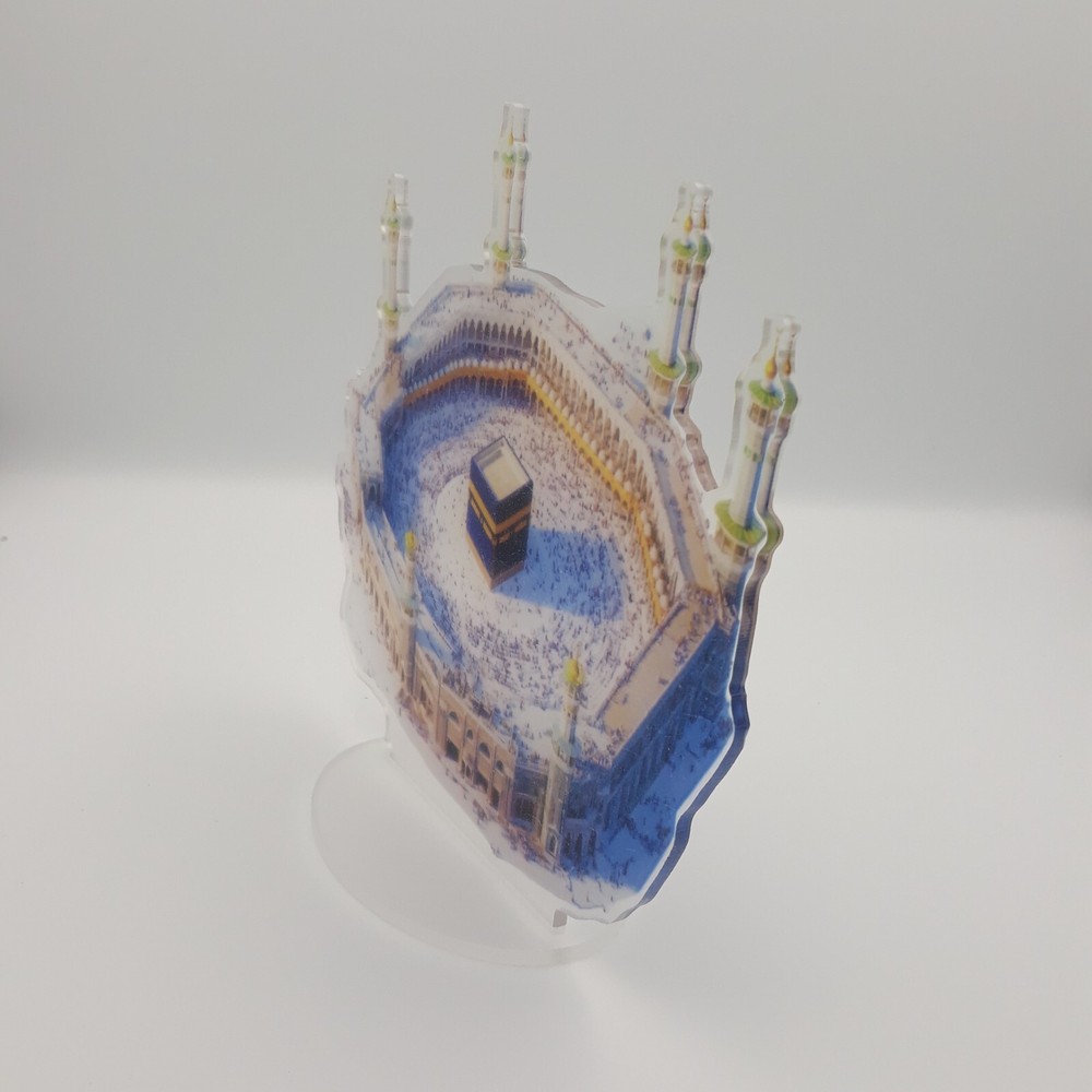 2D Tabletop Boho Acrylic Stand Kaaba Mecca Model