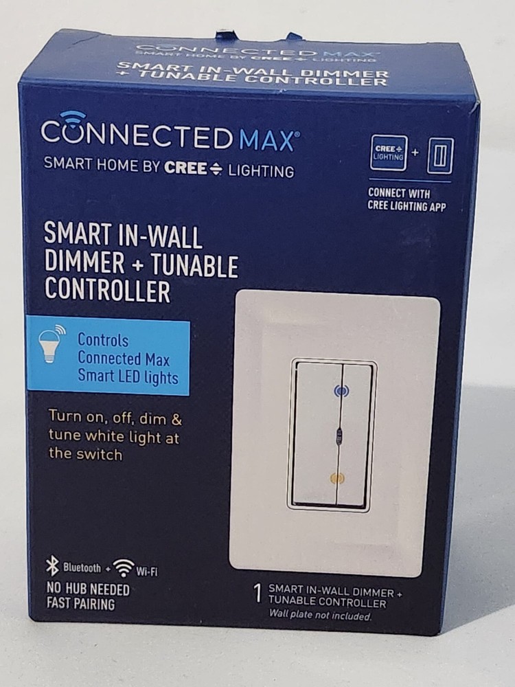 1 Cree Connected Max Smart In-Wall Dimmer & Tunable Controller Bluetooth WiFi