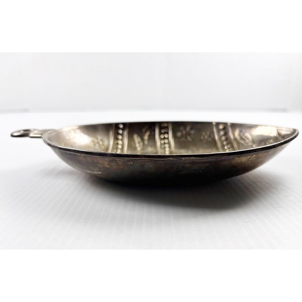 Christmas Tray Ornament Shape International Silver Company Trinket Embossed Vtg