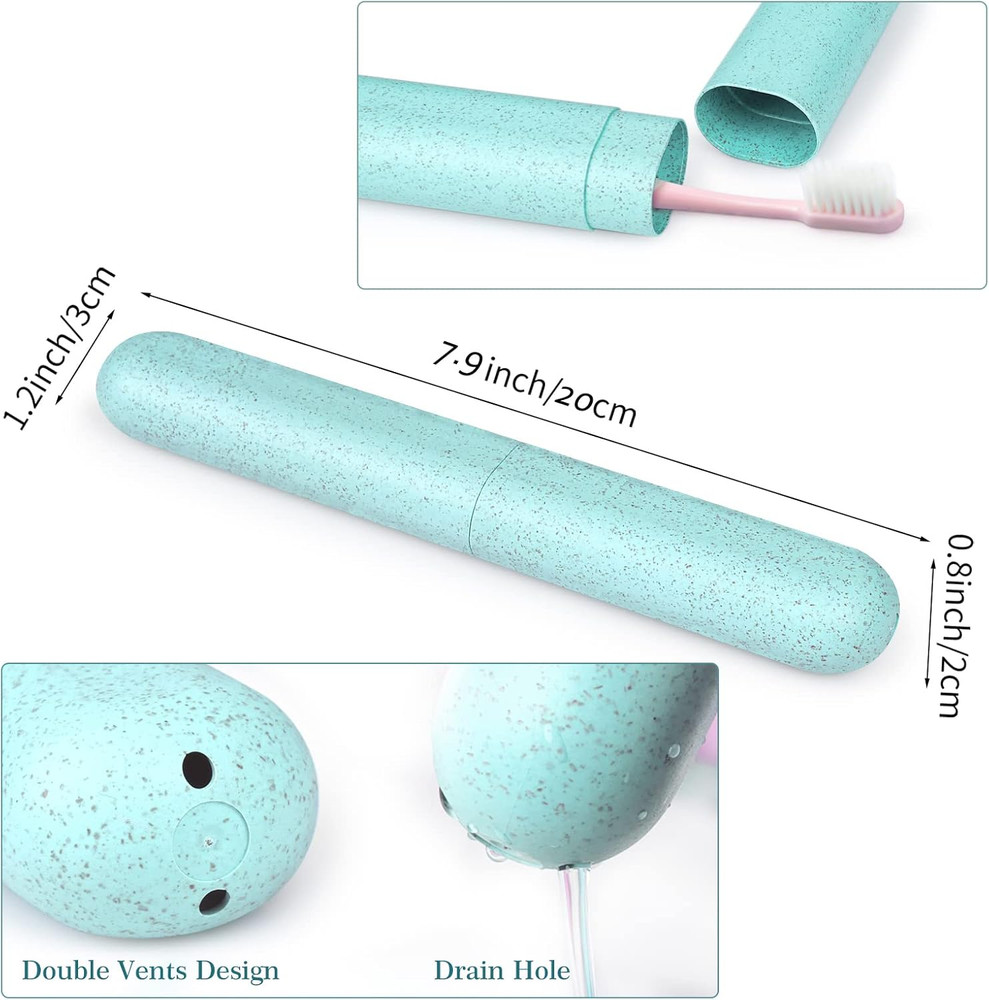 4 Pack Toothbrush Case Portable Toothbrush Holder Plastic Toothbrush Container