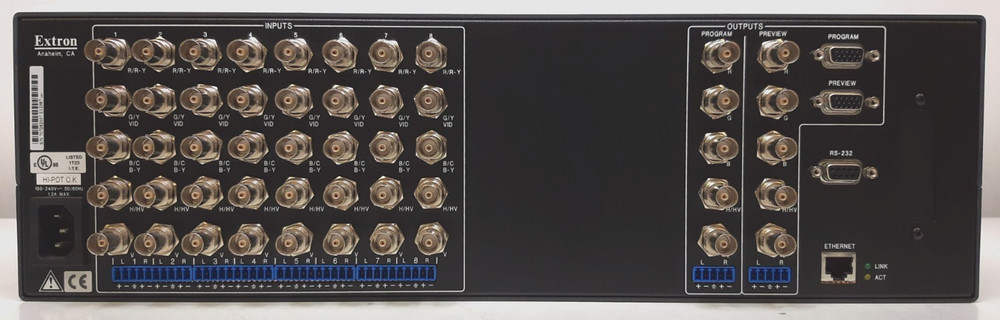 Extron ISS 108 Eight Input Seamless Audio Video Switcher