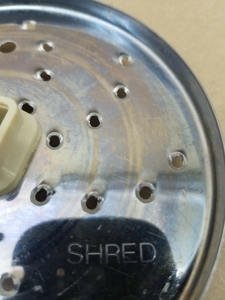 West Bend High Performance Food Processor 6500 Slice Shred Grater Disc Blade