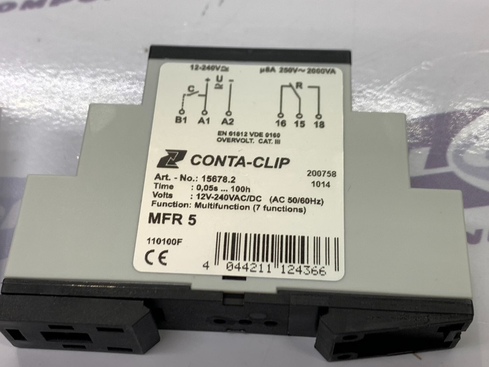 Conta-Clip Programmable Time Delay Relay SPDT 8A 250VAC DIN Rail