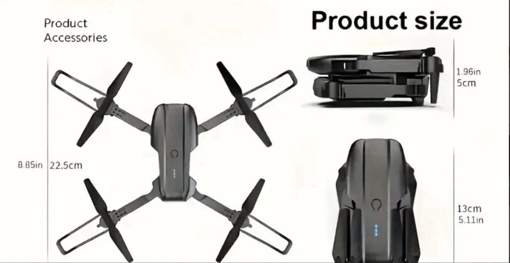 K3&E99 Pro Foldable, Dual Cameras Obstacle Avoidance Remote Control- FREE SHIP