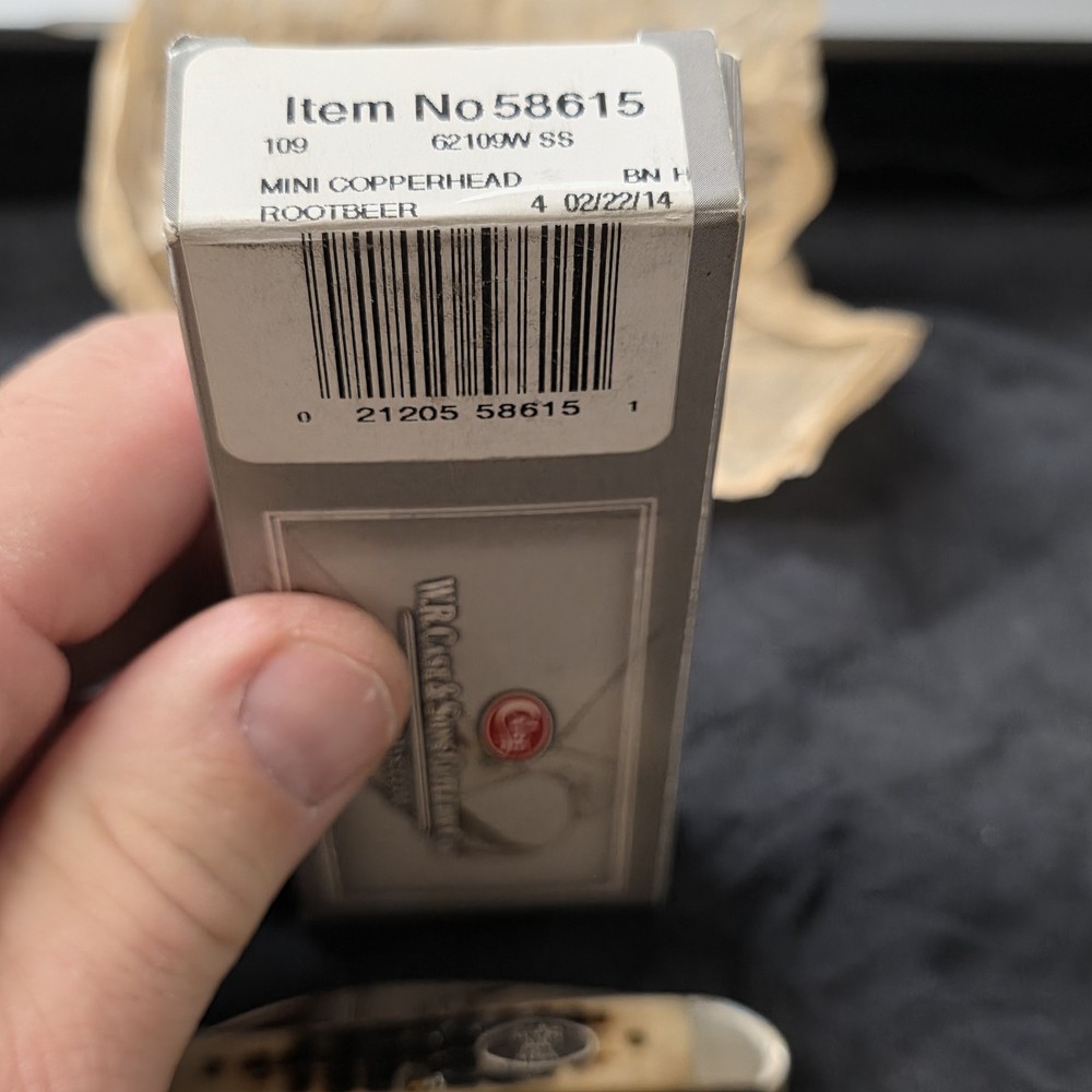 Case XX 62109W SS Mini Copperhead – Root Beer Bone (2014) NIB