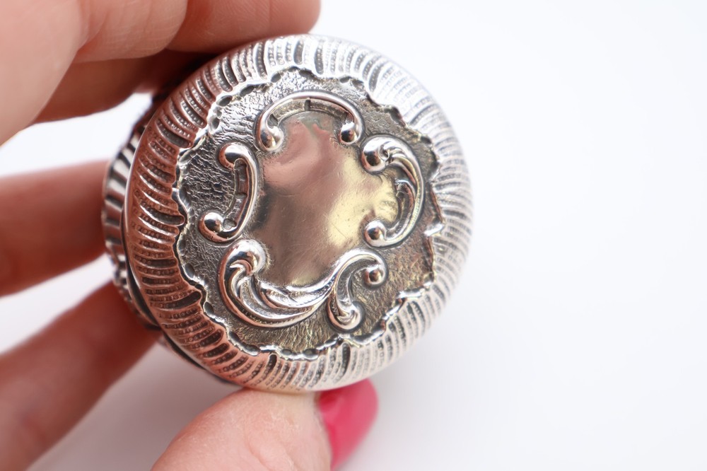 Vintage Continental Silver Compact Pot