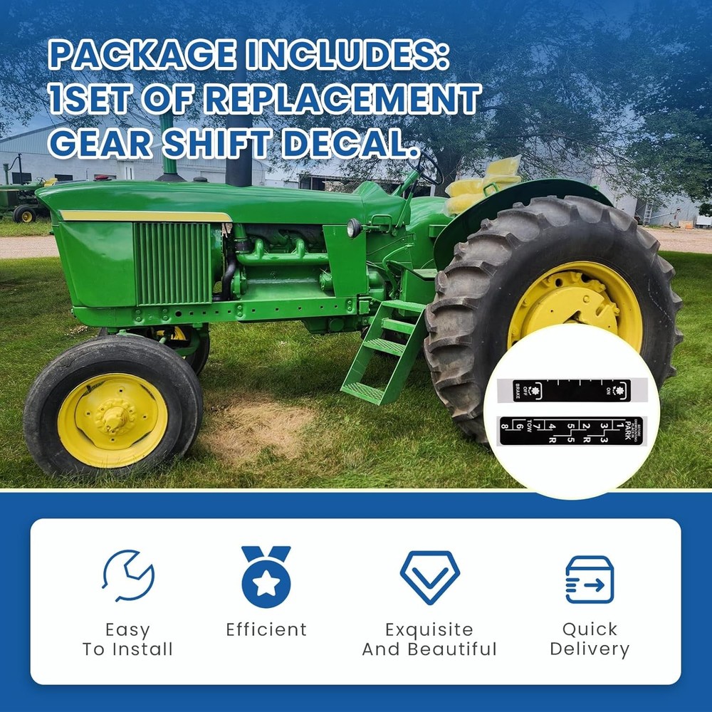 For John Deere Syncro-Range Tractor Shift Pattern Decal 4010 4020 4320 4520 5010