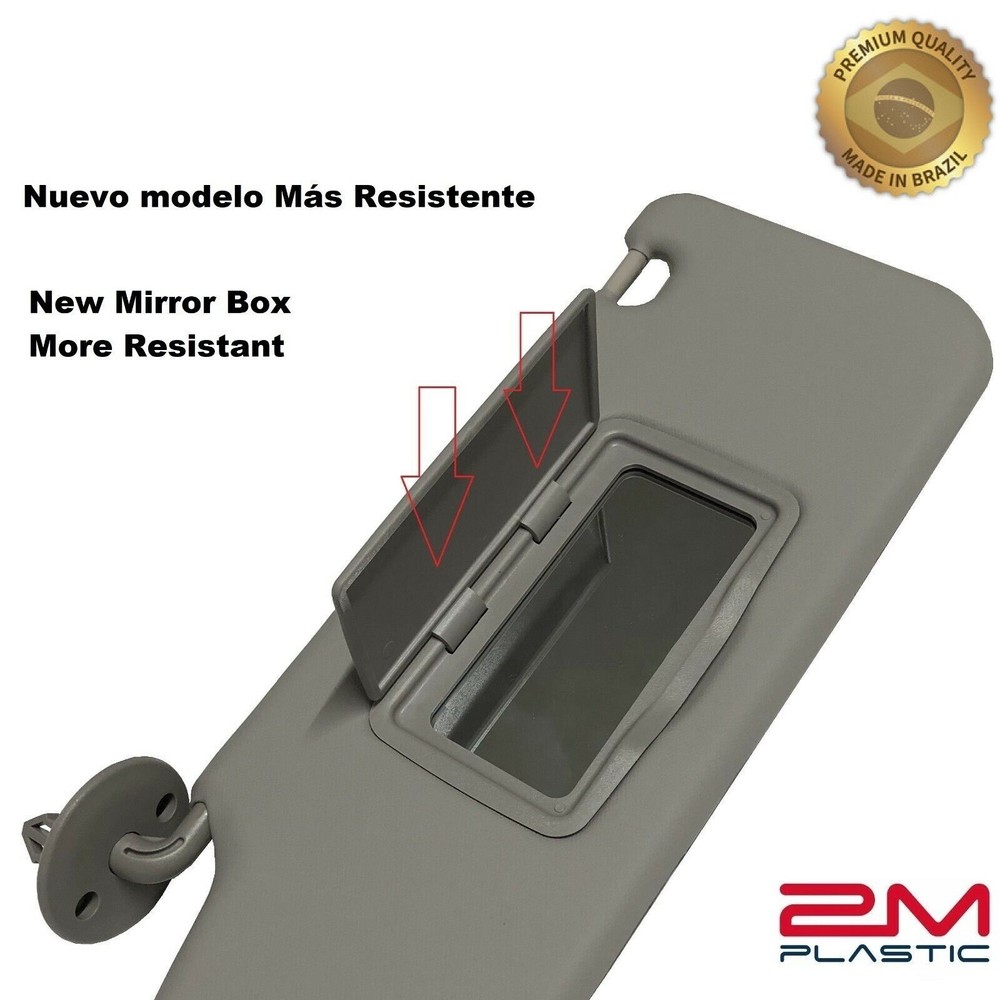 Sun Visor for Chevy SPARK 2011 - 2022 SONIC 2012 - 2020 Right Gray + Support