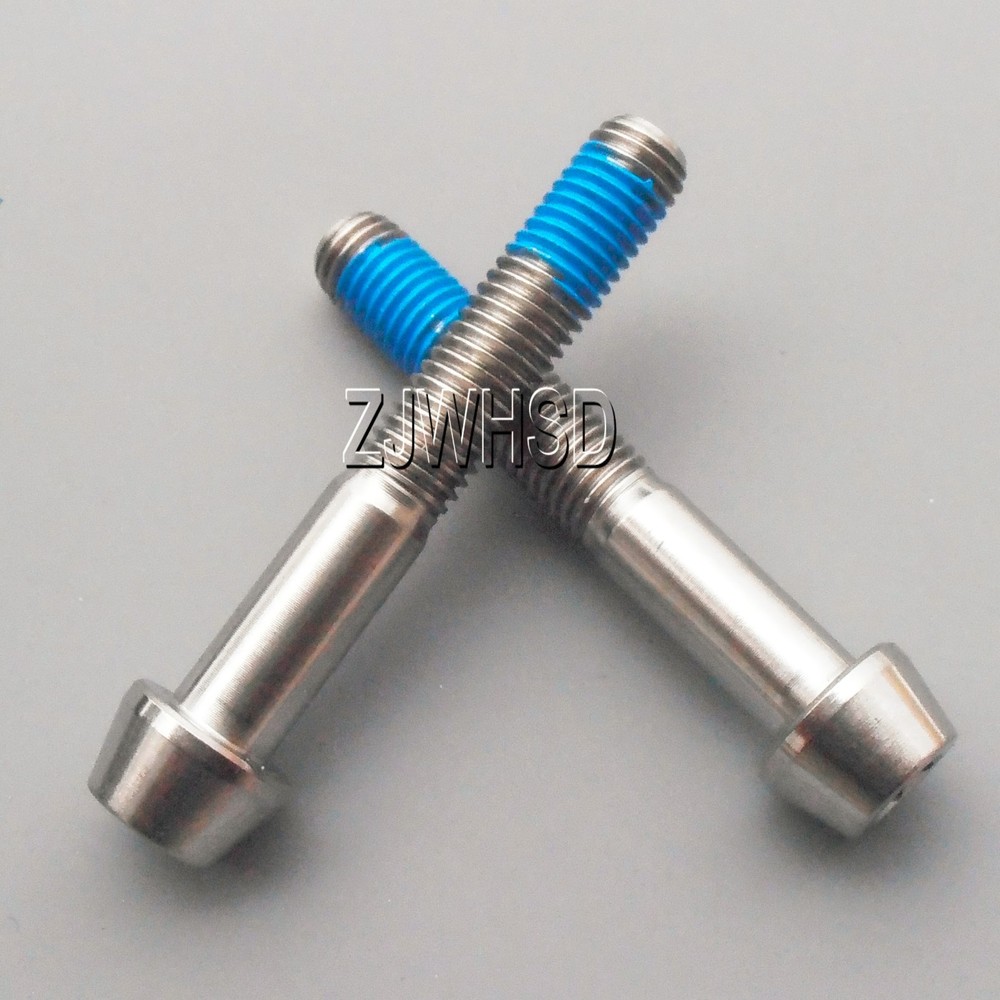 2pcs M7 x 45 Ti Titanium Screw Bolt Allen hex Taper Socket Cap Head+Threadlocker