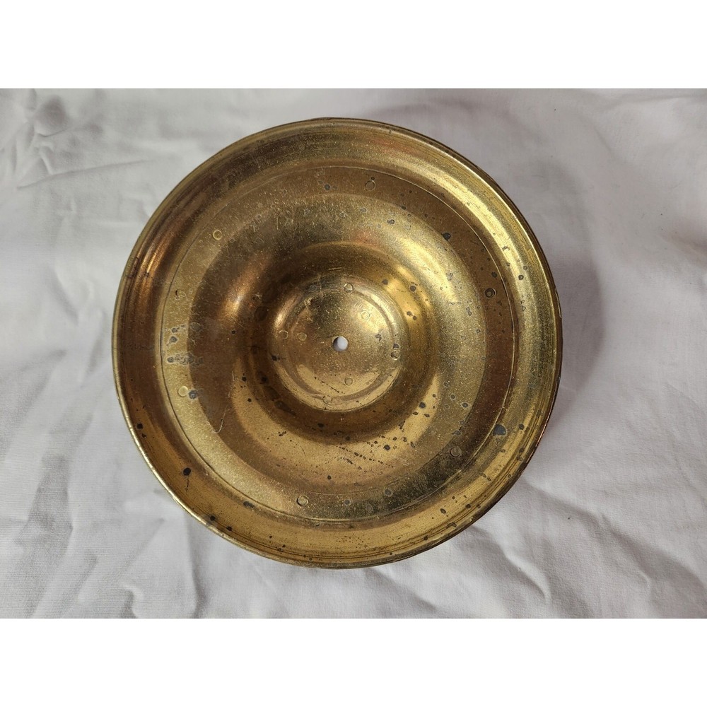 Vintage Napoleonic Style 10.25" Solid Brass Ceiling Mount Medallion / Canopy
