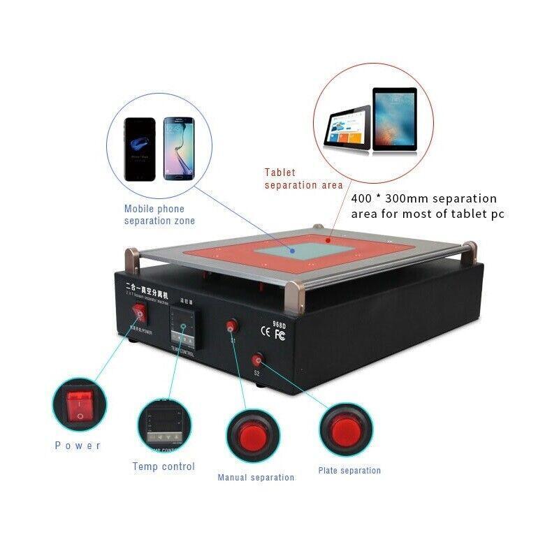 19 Inche Built-In Vacuum Lcd Screen Separating Machine Tablet Screen Splitter