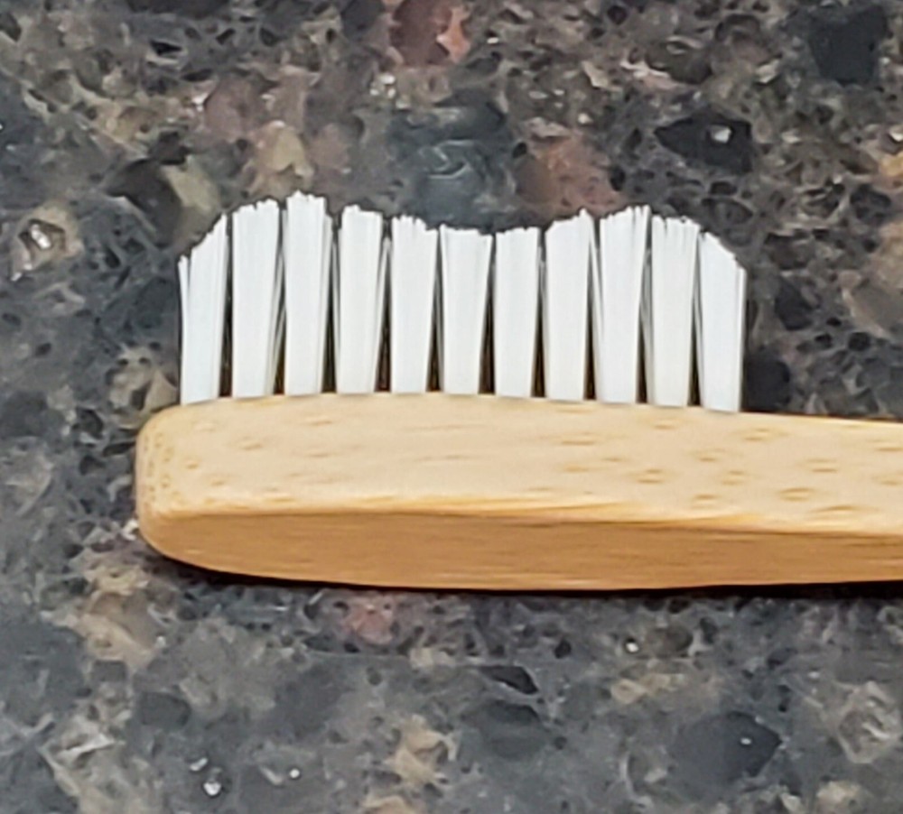 Wedding Mr. + Mrs. Bamboo Toothbrush Set with toothbrush covers