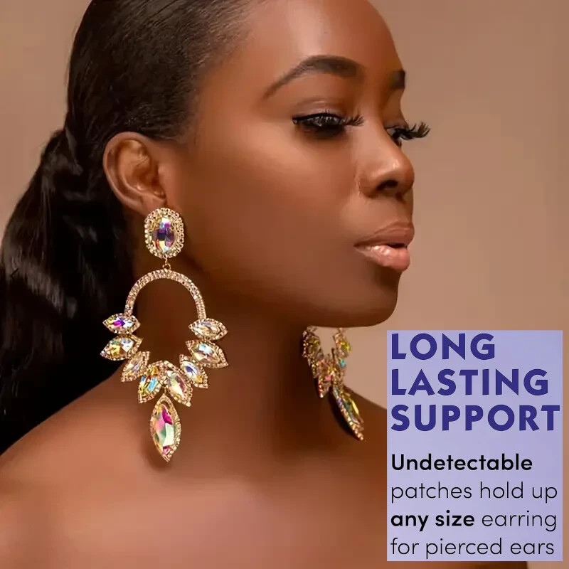 Hypoallergenic Clear Earring Support Patch - 60 Units