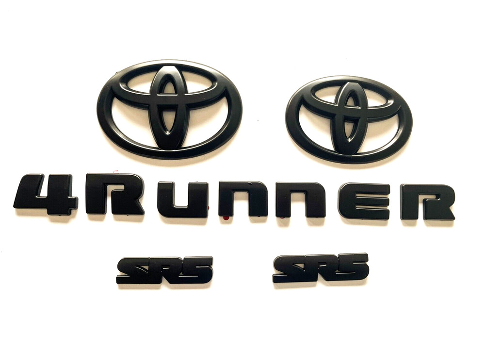 NEW For 2010 - 2024 TOYOTA 4RUNNER SR5 MATTE BLACKOUT EMBLEM OVERLAY KIT OEM SR5