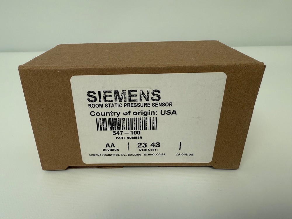 SIEMENS 547-100 ROOM STATIC PRESSURE SENSOR NEW OPEN BOX